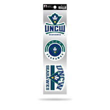 Rico Industries NCAA N.Carolina-Wilmington Seahawks 3-delige Retro Spirit-stickers Retro-stickerset