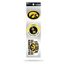 Rico Industries RSS250101: Iowa University 3-delige Retro Spirit-stickers