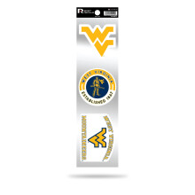 Rico Industries RSS280101: 3-teilige Retro-Spirit-Aufkleber der West Virginia University