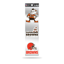 RICO INDUSTRIES NFL Cleveland Browns 3-delige Retro Spirit Decals 3 x 12- """"