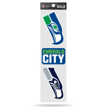 Rico Industries NFL Football Seattle Seahawks 3-teiliges Retro Spirit Aufkleber-Set