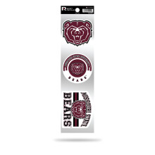 Rico Industries NCAA Missouri State Bears 3-delt Retro Spirit Decals Retro Decal Set