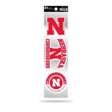 RICO Industries RSS410101: Nebraska University 3-delige retro spirit-stickers
