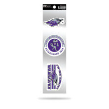 Rico Industries NCAA Wisconsin-Whitewater Warhawks 3-delige retro spirit stickers retro sticker set