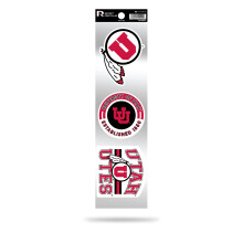 RICO Industries RSS530101: Utah University 3-delige retro spirit-stickers