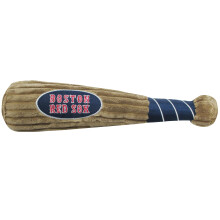 MLB Boston Red Sox Baseball Bat Toy for DOGS & CATS. Soft Corduroy Plush Dog Toy with Inner SQUEAKER MLB Chew Toys for Dogs or Cats. Durable Fun
