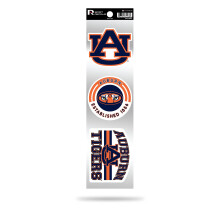 Rico Industries NCAA Auburn Tigers 3-teiliges Retro-Spirit-Aufkleber-Retro-Aufkleber-Set