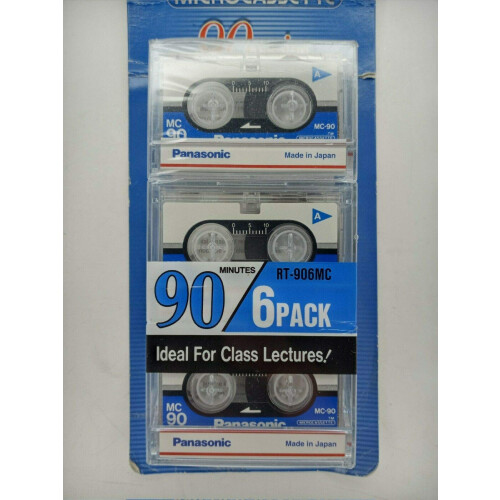 Panasonic Panasonic RT-906MC Microcassette.6-Pack. 90min capaciteit voor elke tape. 1