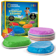 Pietre da Passo Nazionale Geografico Blu per Bambini - 7 Pietre Resistenti e Antiscivolo
