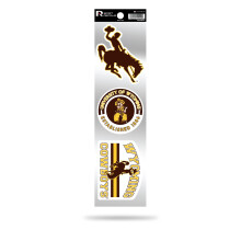 Rico Industries RSS520101: Wyoming University 3-delt Retro Spirit Decals