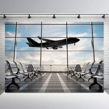 RUINI Flughafen-Terminal-Hintergrund, Flugzeug-Abflug, Flughafen-Lounge, Fotografie-Hintergrund, 2,1 x 1,5 m