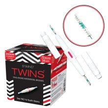 Staino Twins Interdentalbrste, doppelseitige Reisebrste, mittlere zylindrische Brste, 36 2-Brsten-Einheiten  insgesamt 72 Brsten