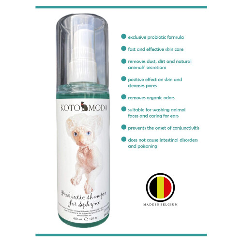 Kotomoda probiotisk shampoo til Sphynx-katte (8,45) 1