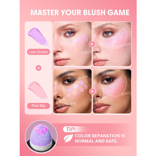 SHEGLAM Color Bloom Liquid Blush-Pink Slip 2