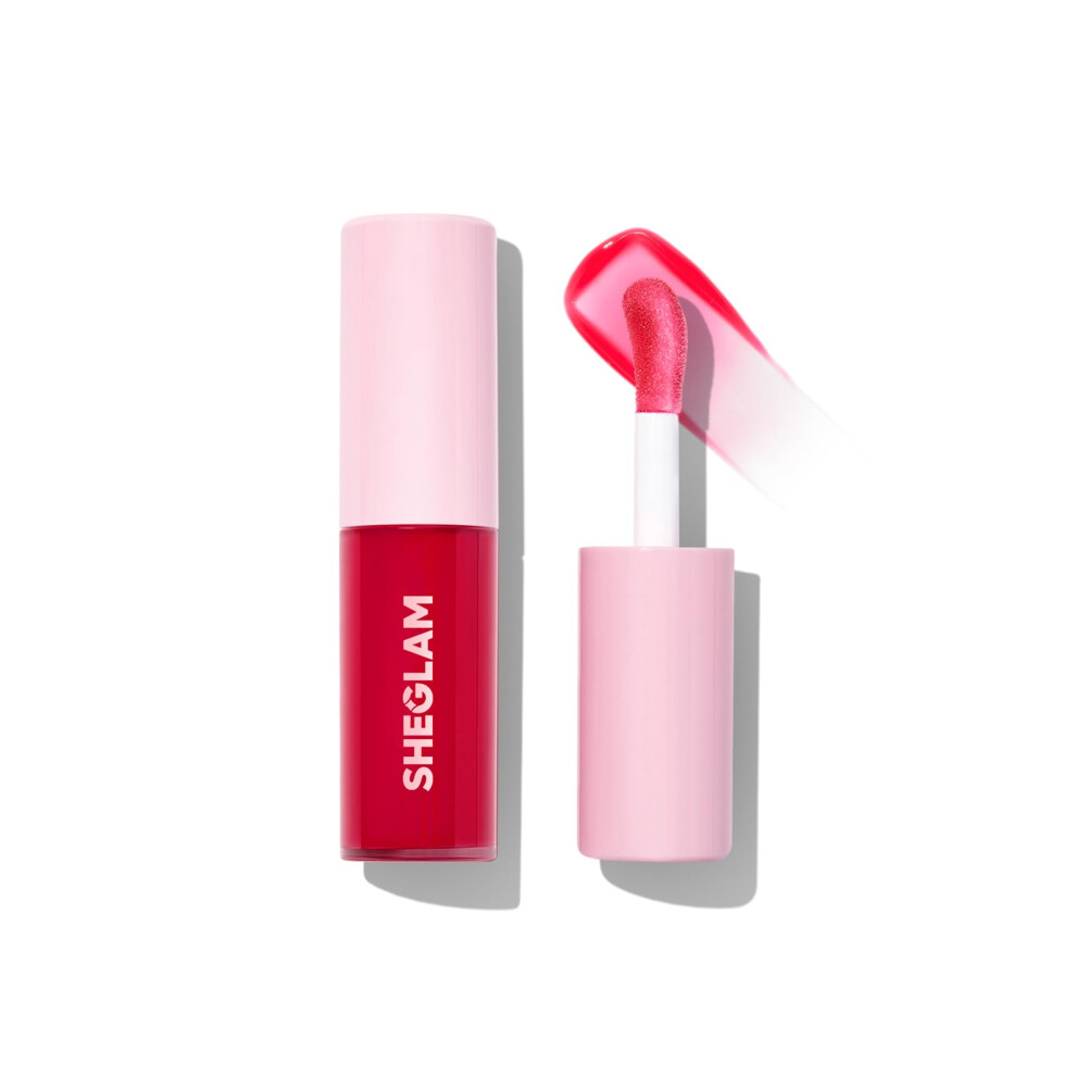 Sheglam Jelly Wow Tinted Lip Oil Plumping Lip Gloss Natural -Pinky Swear
