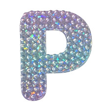 NlepkaBeans Alphabets Psmeno P (2"""" x 2"""" Balen po 1 kusu Lepidlo narezan do tvaru Zadn strana - Deti Teens Dospel