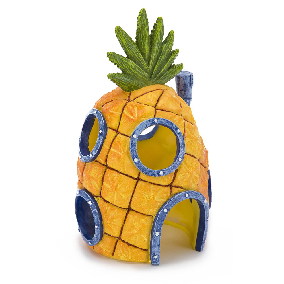 Penn-Plax Spongebob Squarepants Officially Licensed Aquarium Ornament - Spongebobs Pineapple House - Large