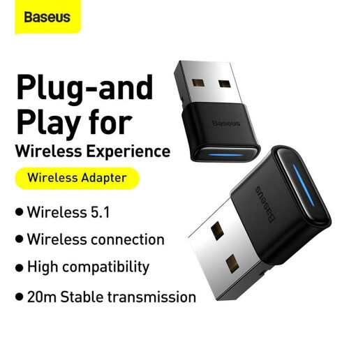 Baseus Wireless Bluetooth-Adapter, USB-A - Schwarz 2