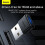 Bezdrôtový Bluetooth adaptér Baseus, USB-A - čierny 5