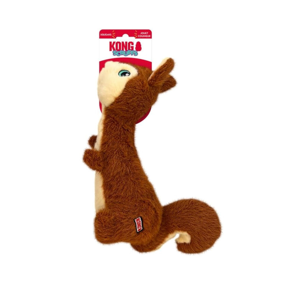 Kong Scruffs Plush Assorted Dog Toy (Squirrel)