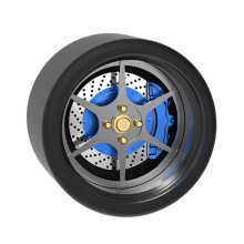 Carlomo 1/64 Scale S-Class Alloy Wheels Rubber Tires with Axles Detail Up Kits (4pcs/1 Kit) Modified Parts for 1:64 Diecast Model Cars (S08-F)
