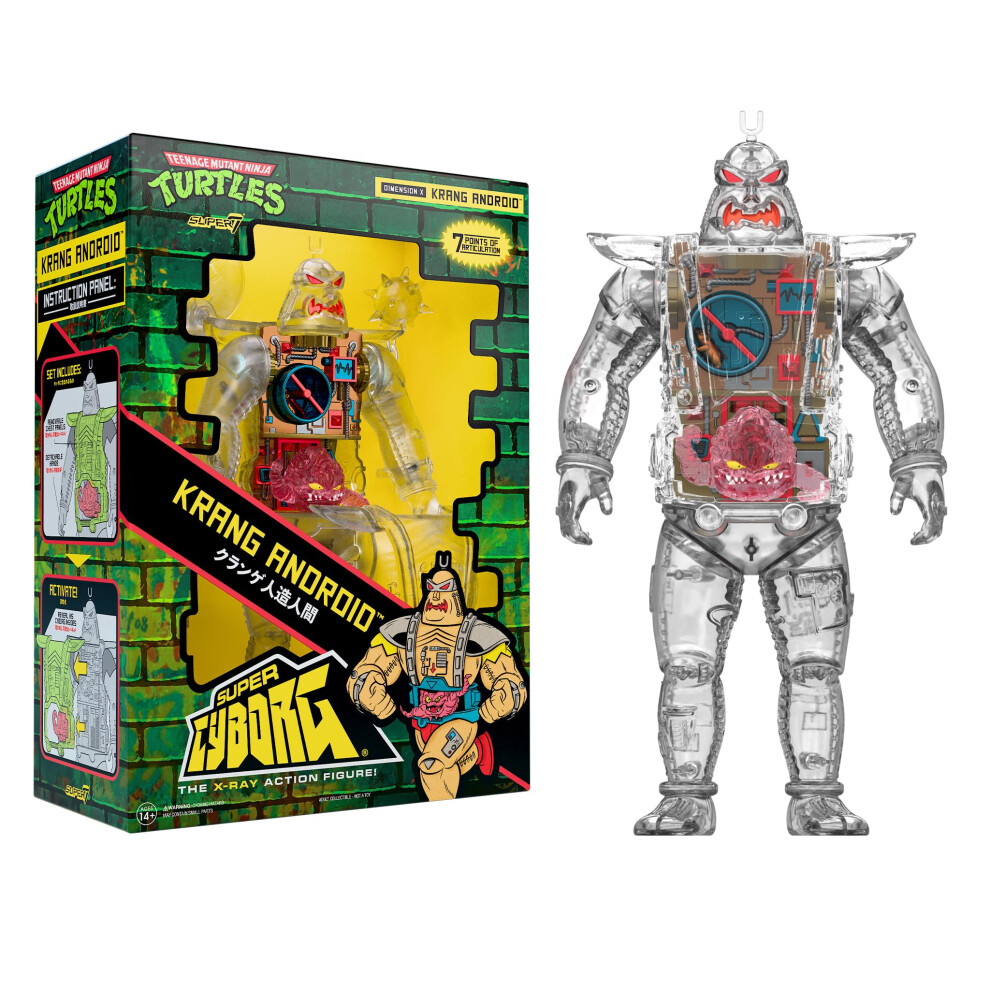 Photos - Action Figures / Transformers Super7 Teenage Mutant Ninja Turtles Super Cyborg - Krang Android  Action Figure SC-TMNTW01-KRA-01(Clear)