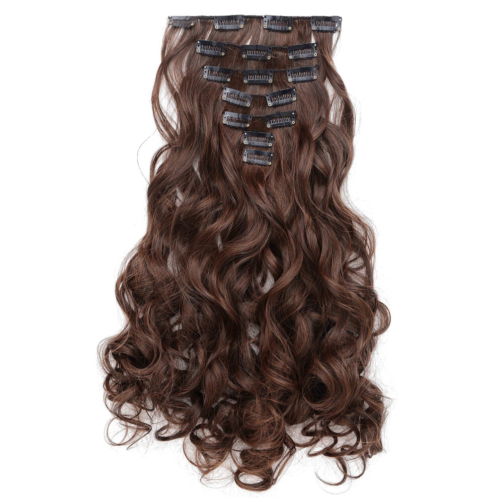 Onedor 20"""" Curly Full Head Clip In Synthetic Hair Extensions 7Pcs 140G (2/30)