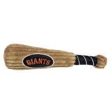 MLB San Francisco Giants Baseball Bat Toy for DOGS & CATS. Soft Corduroy Plush Dog Toy with Inner SQUEAKER MLB Chew Toys for Dogs or Cats. Durab
