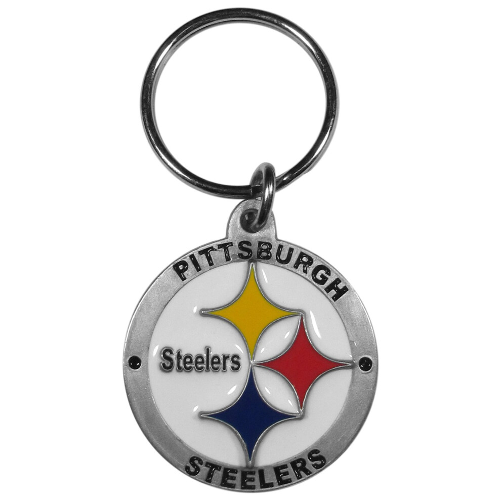 Nfl Siskiyou Sports Fan Shop Pittsburgh Steelers Steelers Scarved Zinc Key Chain One Taille Team Couleur-image