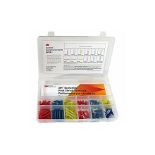 3M Heat Shrink Terminal Kit SHSTK-1 selection of 12 terminals refillable kit is compact portable and durable 1 Kit of 120 pieces