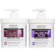Geavanceerde Clinicals Collageen Peptiden Lichaamslotion + Hyaluronzuur Moisturizer 2PC Set