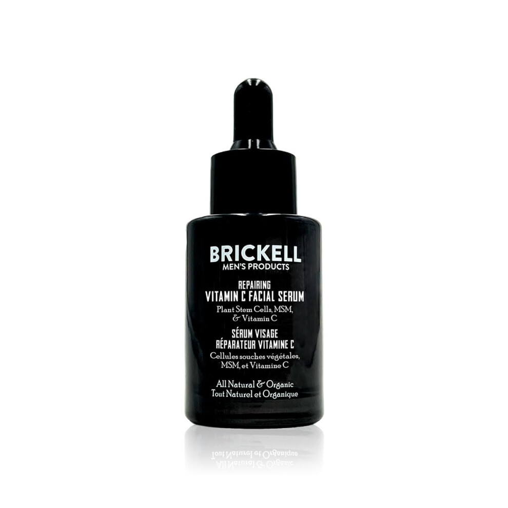 Brickell Men's Produ Brickell Men's Anti Aging Vitamin C Serum For Face Repairing Night Facial Serum For Men Natural And Organic Hyaluronic Acid Serum For Face To Dimini