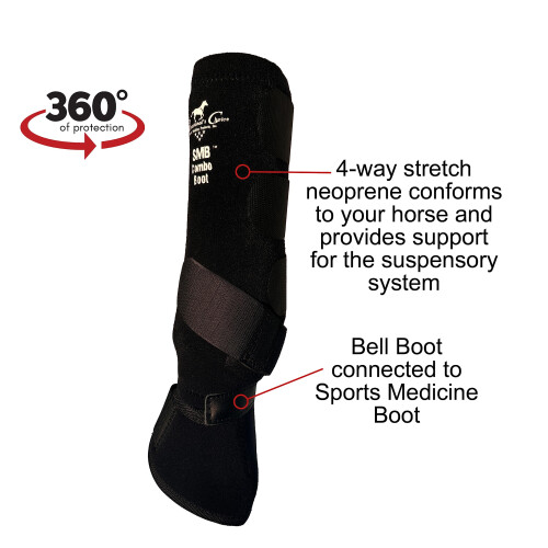 Professionals Choice Equine SMB Combo Combo Boot Boot Boot (Medium Black) 1