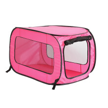Beatrice Home Fashions Prenosn skldac vyklpec bouda Cestovn prepravka pro kocky a psy 32,5"""" D x 19,5""""  x 19,5"""" H Fuchsiov
