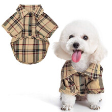 PUPTECK Camicia per Cani Scozzese T-shirt Polo per Gatti Cuccioli Morbidi Vestiti per Animali Domestici Ragazzo Ragazza Vestito per Cani di Picco