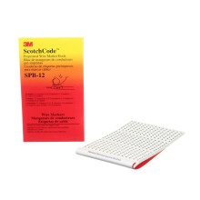 3M Pre-Printed Wire Marker Book SPB-12 Black Print on White Background