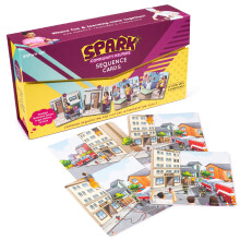 SPARK INNOVATIONS Story Cards Sequence Game fr Kinder, groe Storytelling- und Sequencing-Karten. Community-Helfergeschichten fr pdagogische Bildk