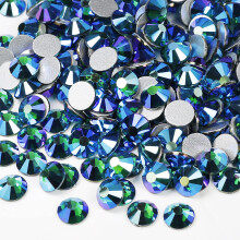 Yantuo SS16 Dark Green Crystal AB Rhinestones Flatback