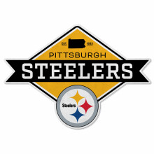 Rico Industries NFL Football Pittsburgh Steelers Diamond Shape Cut Pennant - Hem- och vardagsrumsdesign - Mjuk filt EZ att hnga