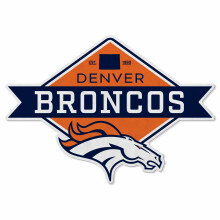 Rico Industries NFL Denver Broncos Diamantvormige Pennant - Woonkamer Decoratie - Zacht Vilt 18x0.10x18