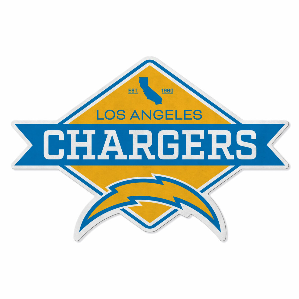 Rico Industries Nfl Football Los Angeles Chargers Proporzec W KształCie Rombu - WystróJ Domu I Salonu - MięKki Filc Ez Do Zawieszenia-image