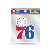 RICO INDUSTRIES NBA Philadelphia 76ers Primair logo 4x4 Decal Team Kleurgrootte van het individuele sticker varieert 3,5 x 4,5- """"