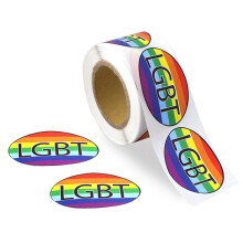 250 ovlnch nlepek s duhovm pruhem LGBT