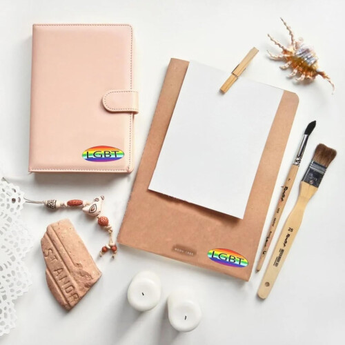 250 soikea LGBT Rainbow Stripe -tarra 2