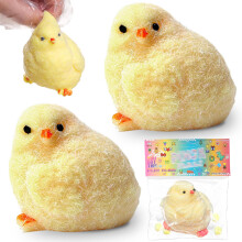 XPQKDC 2Stuks Handgemaakte Chick Taba Knijp Speelgoed, Ultra Zacht Stress Verlichtend Fidget Speelgoed