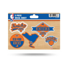 RICO Industries NBA New York Knicks Foglio di decalcomanie a 5 pezzi