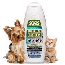 Shampoo e balsamo per cani da compagnia Soos per gatti e animali domestici Minerali del Mar Morto Naturali due in uno assorbente profondamente con ol