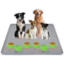 TidyFriend Pet Food Mat - 30 x 36 Pet Tray for Food and Water Dog Food Mats Silicone Cat Food Mat Non Slip Pet Food Mat Large Dog Bowl Mat
