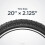 Schwinn Pneu de bicicleta Schwinn Knobby com Kevlar (preto 20 x 2,12 polegadas) 4
