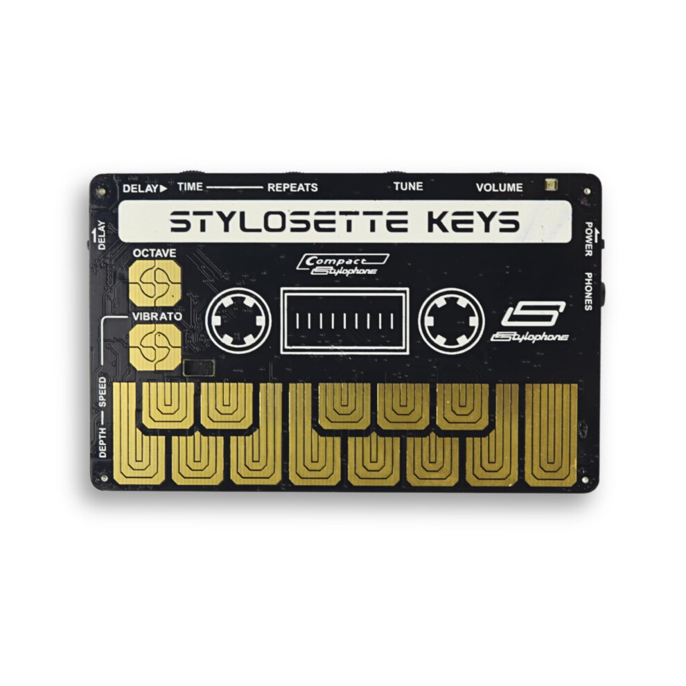 Stylophone Stylosette - Touch Keyboard x Cassette - The Mini Analog Synthesizer Keyboard | Synth Musical Instrument | Touch-Sensitive Keys Built-in S